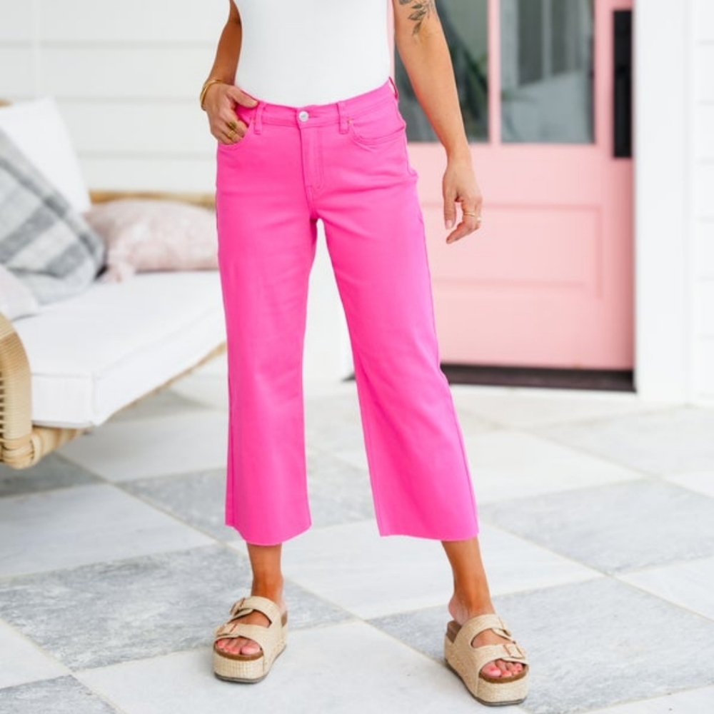 Wide Leg Cropped Pants
